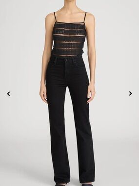 Frame The Arrow Denim Black Flare Jeans